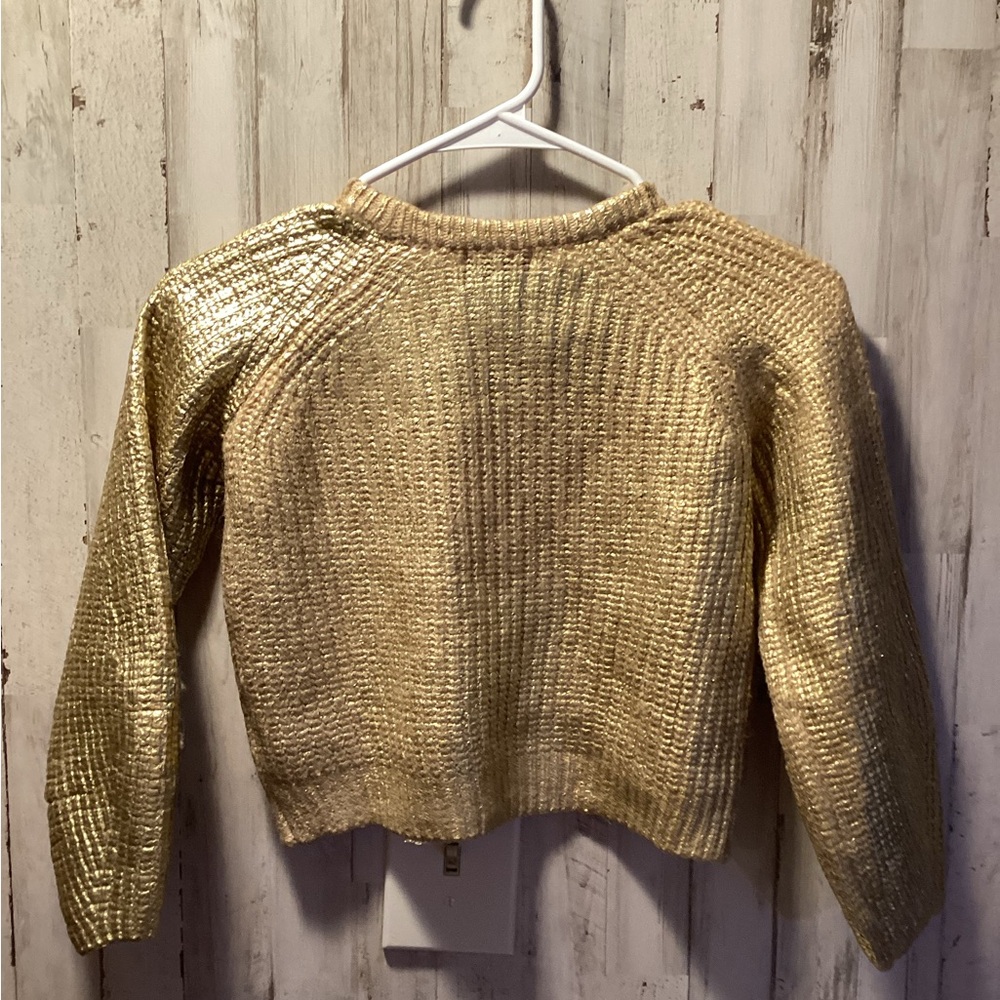 Cozy Gold Ribbed Knit Sweater - Picture 2 of 7